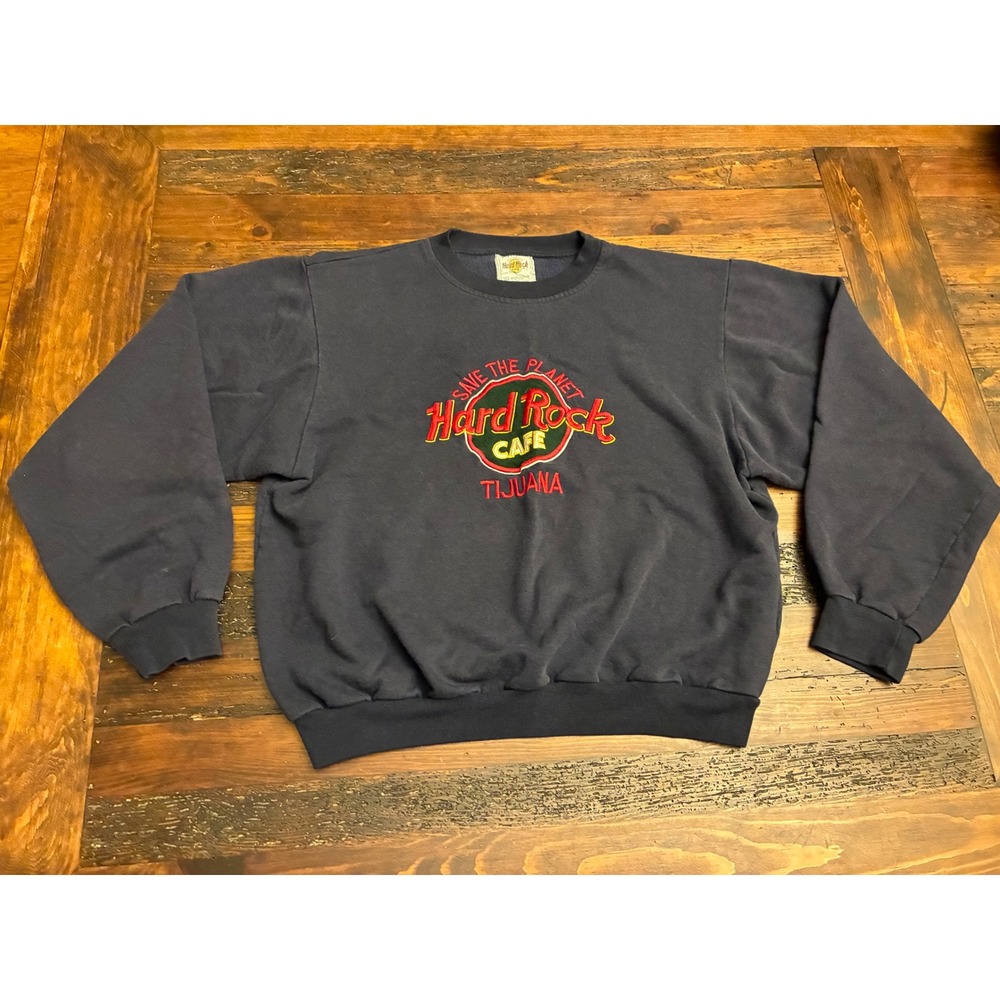 Vintage Hard Rock Cafe Tijuana Sweatshirt Men XL Save The Plant 90s Memorabilia